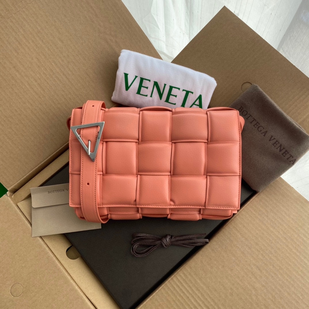 Bottega Veneta Padded Cassette Pink. For Women. Women's Bags 10.2in/26cm - Soul Replicas