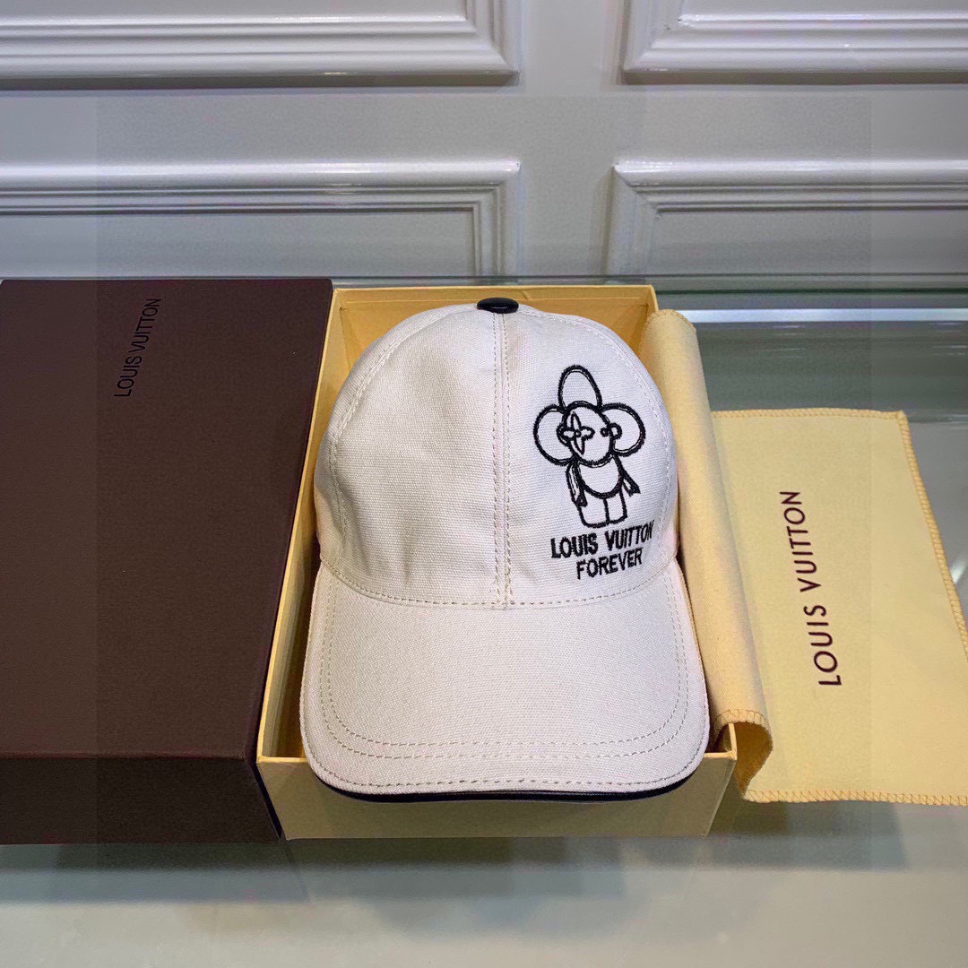 Louis Vuitton Be My Cap White LV Cap - Soul Replicas