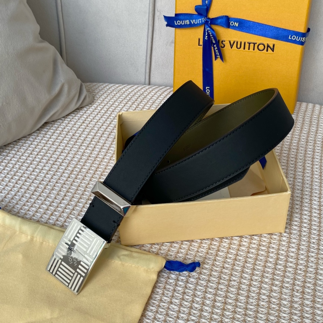 Louis Vuitton Metropole LV Belt Black LV Women Belt - Soul Replicas