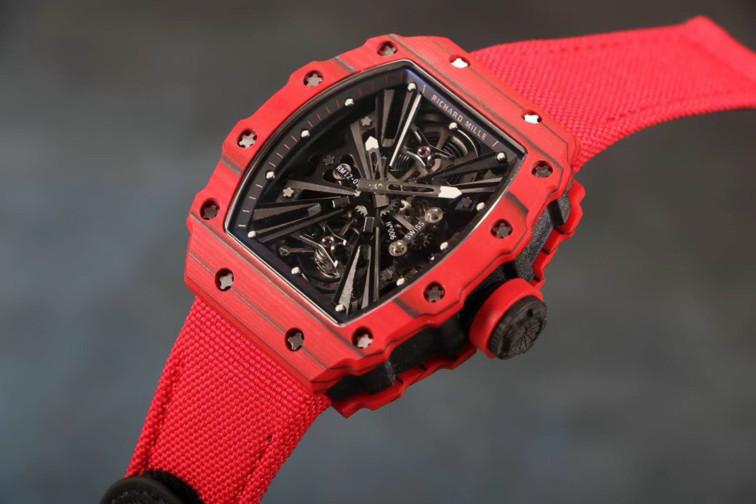 Richard Mille Best Replica Watch RM12-01 Tourbillon Carbon Red 40mm - Soul Replicas