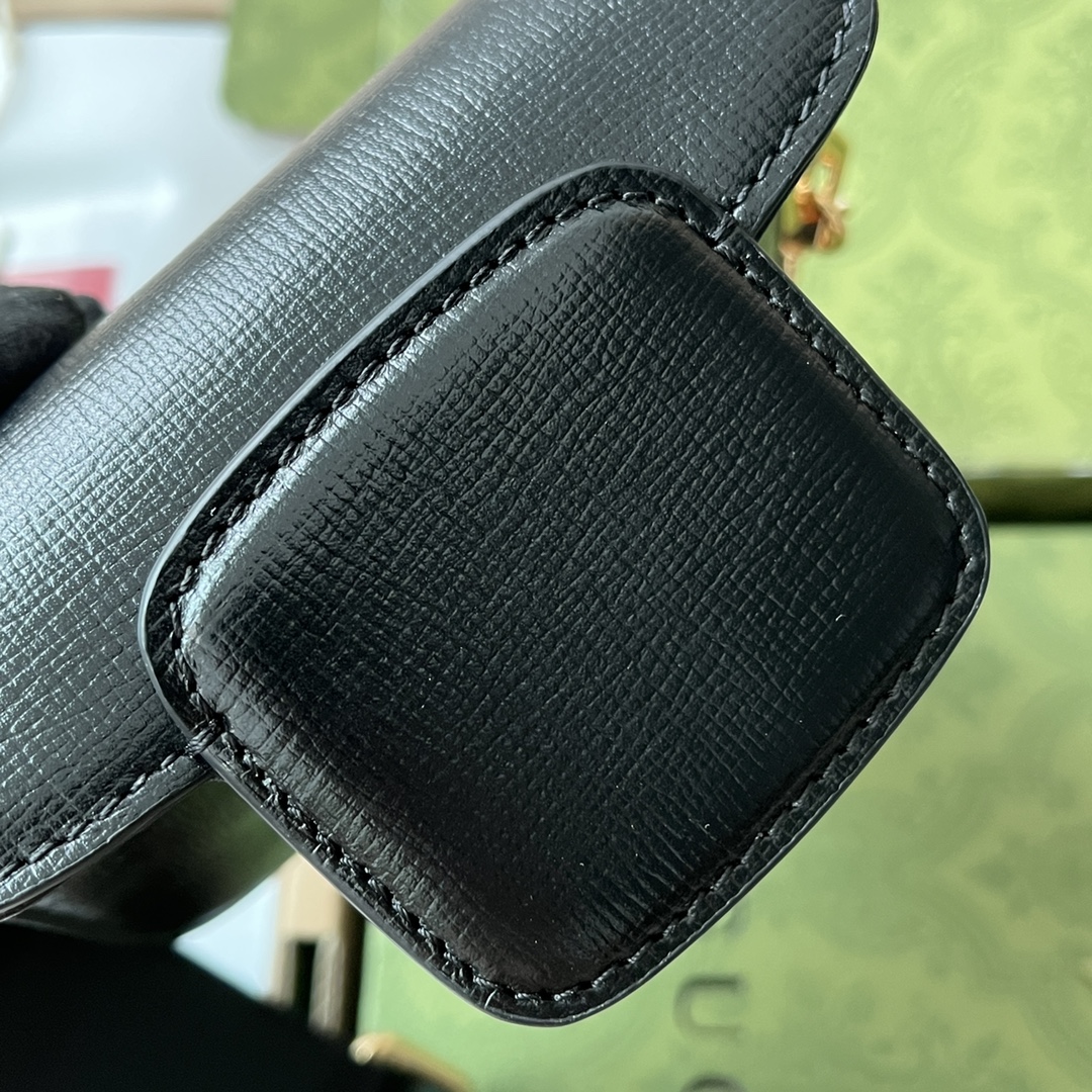 Gucci Horsebit 1955 Strap Wallet Black For Women. Women-s Bags 4.7in/12cm Gucci 699760 18YSG 1060 - Soul Replicas