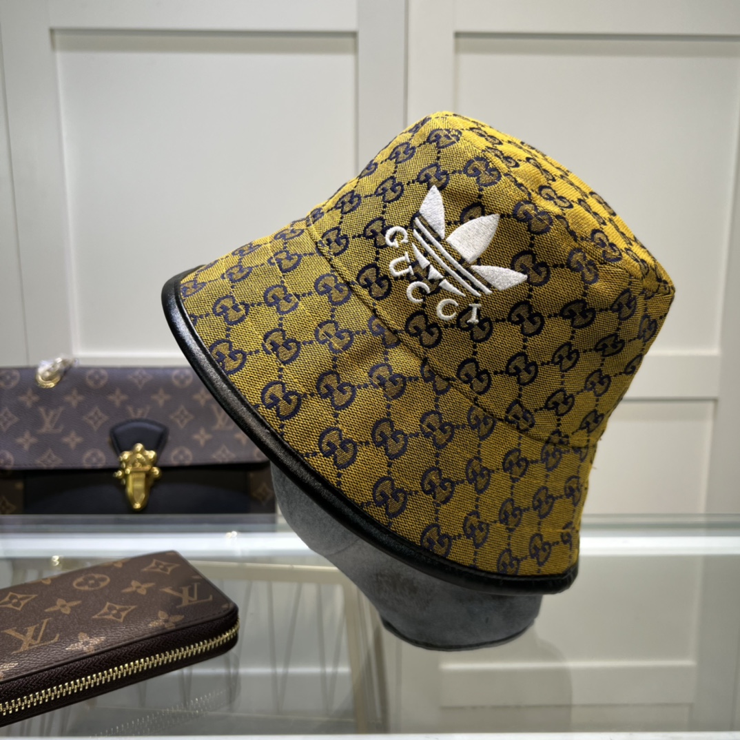 Gucci x Adidas Bucket Hat Yellow Gucci Hat - Soul Replicas