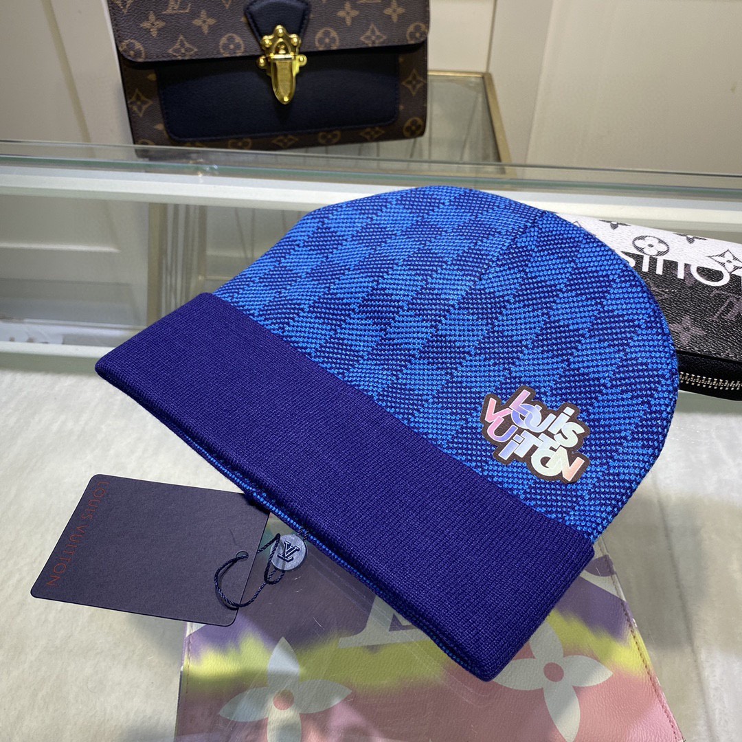 Louis Vuitton Beanie In Blue LV Headwear - Soul Replicas