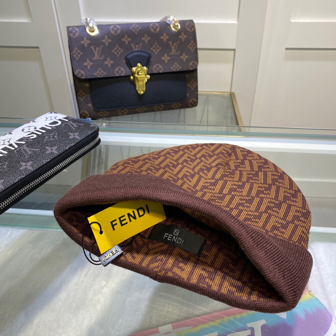 Fendi Beanie In Brown - Soul Replicas