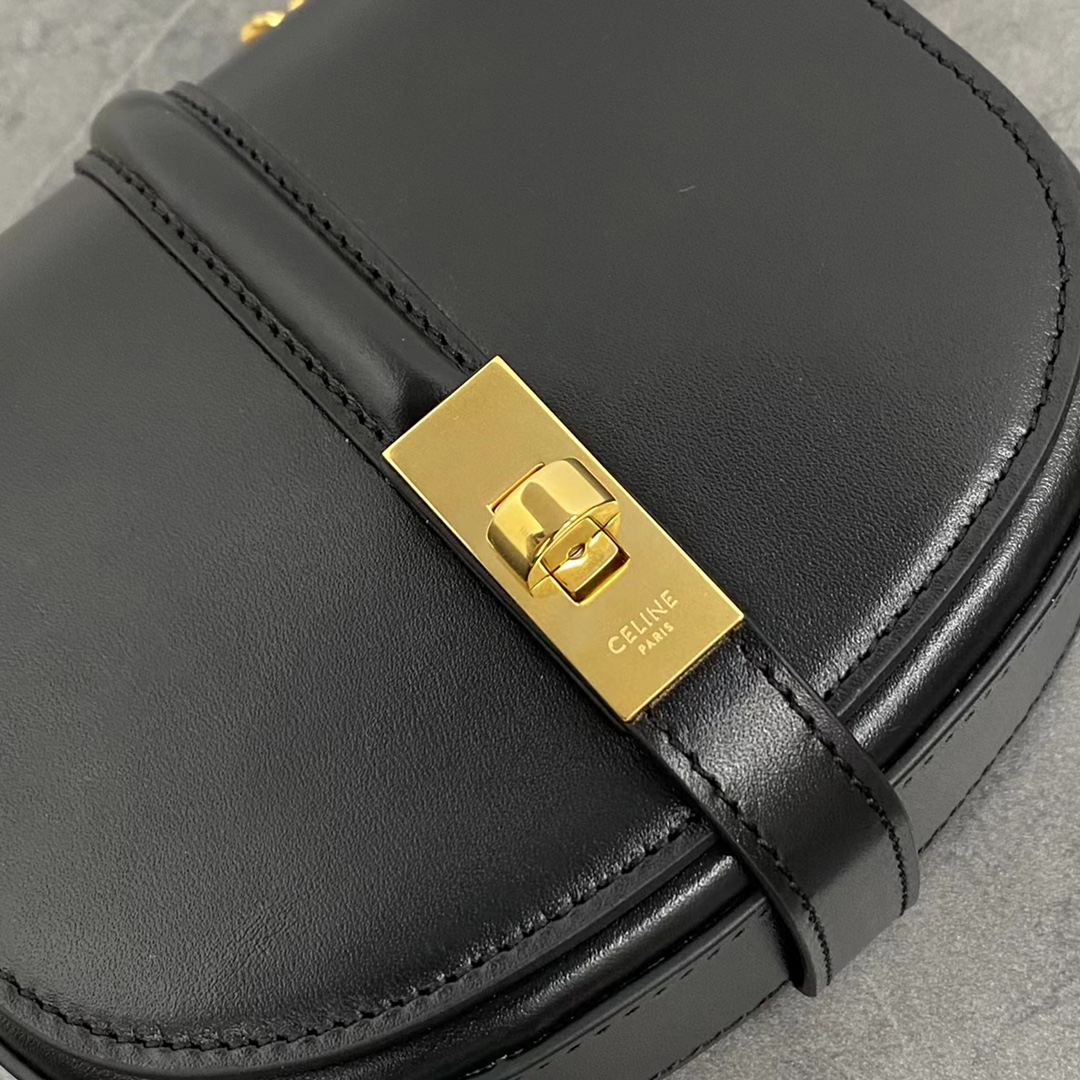 Celine Small 16 Wallet On Chain Black For Women 6in/14cm 10G453CQ7.38NO - Soul Replicas