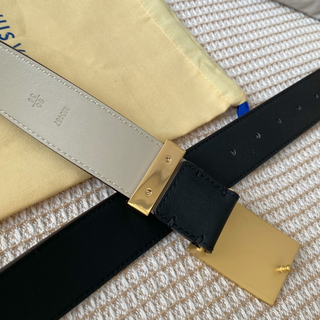 Louis Vuitton Metropole LV Belt Black LV Women Belt - Soul Replicas