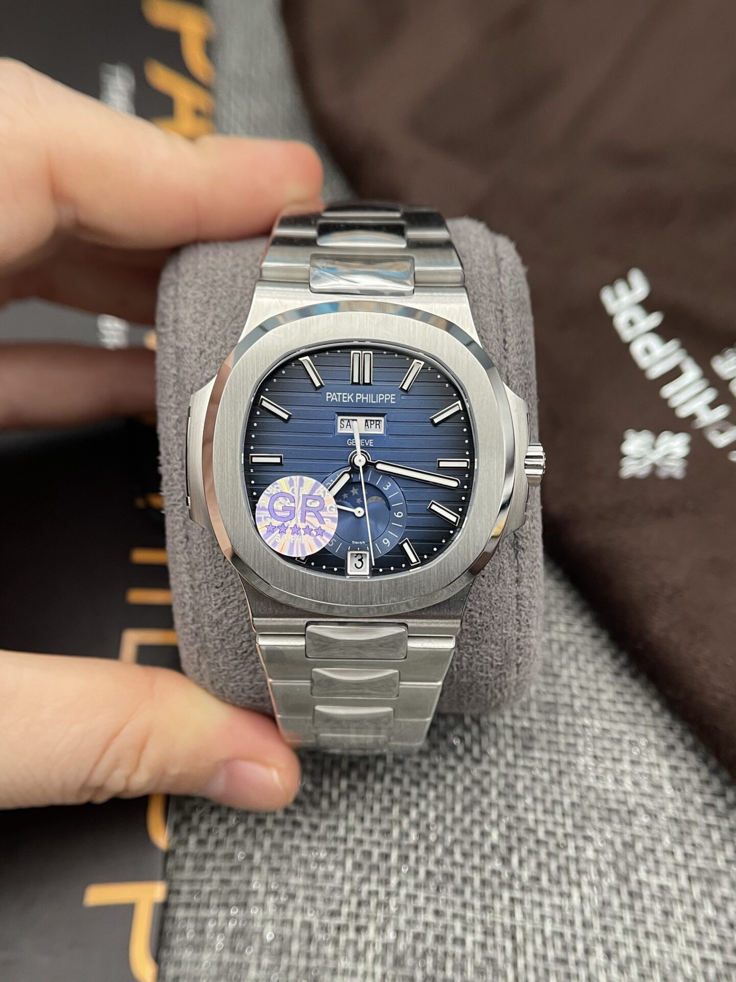 Patek Philippe Nautilus 5726 Best Replica Watch Blue Dial GRF 40.5mm - Soul Replicas