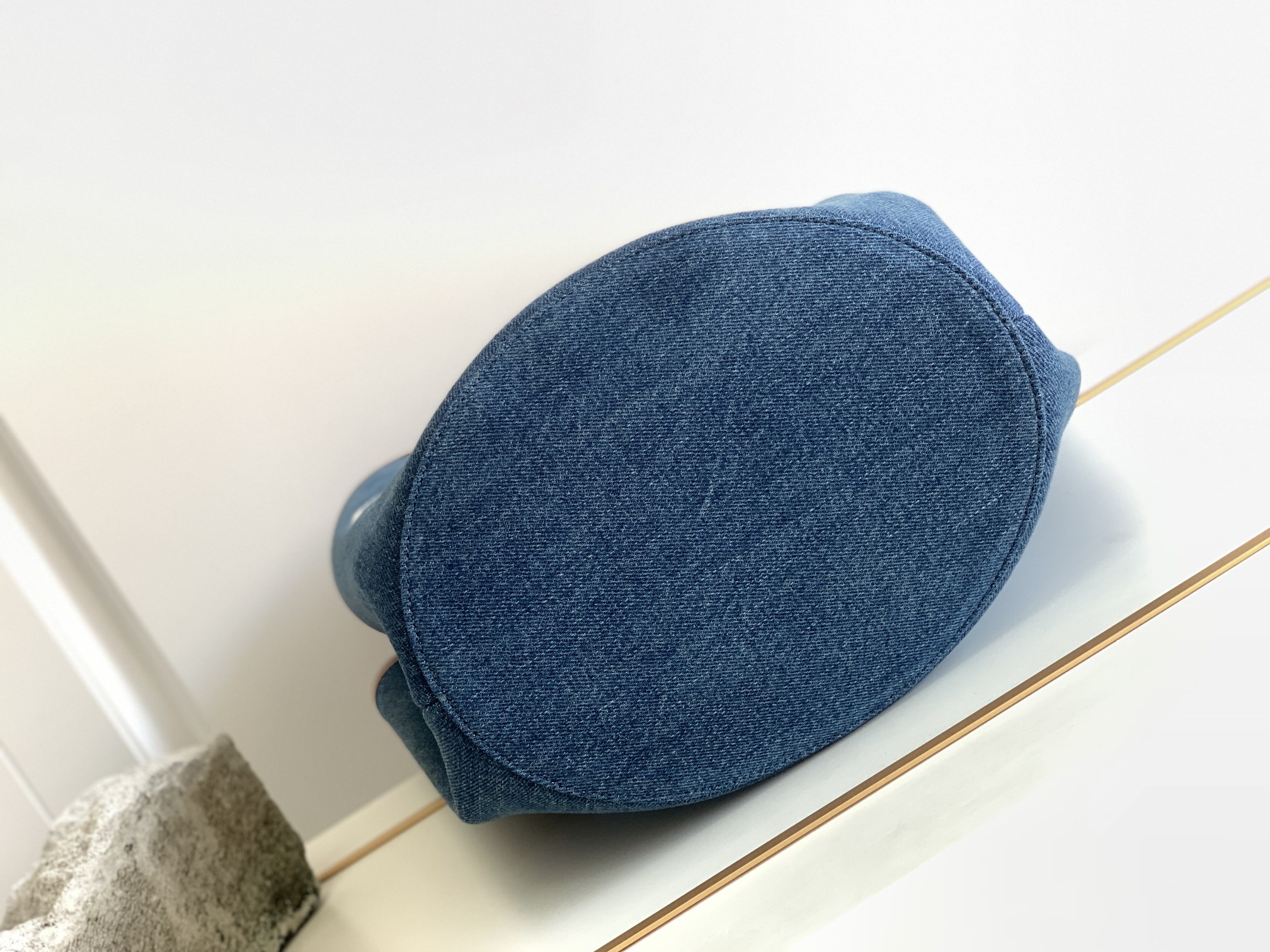 Celine Large Couffin In Denim With Celine Paris Navy / Tan For Women 26in/67cm 196262EF6.07AT - Soul Replicas