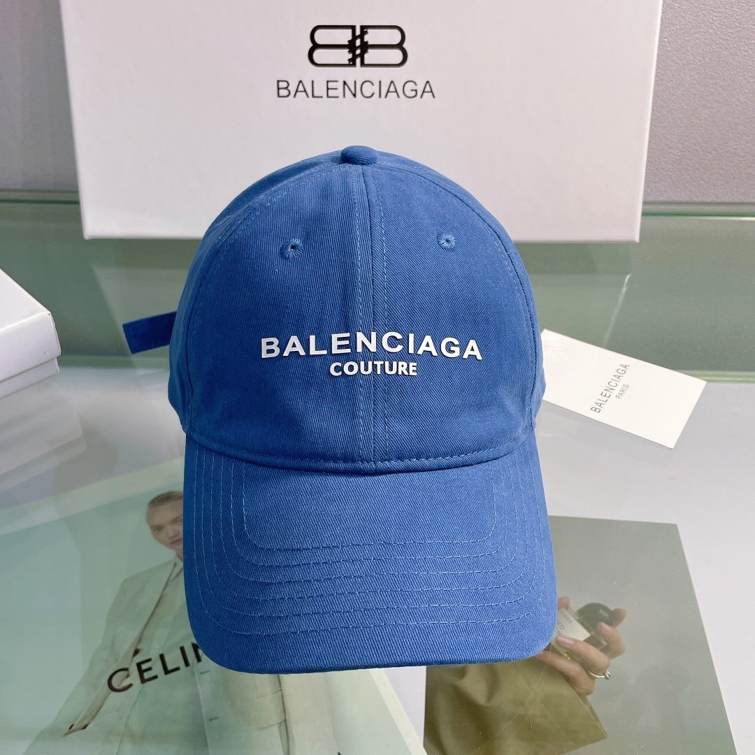 Balenciaga Logo Cap In Blue - Soul Replicas