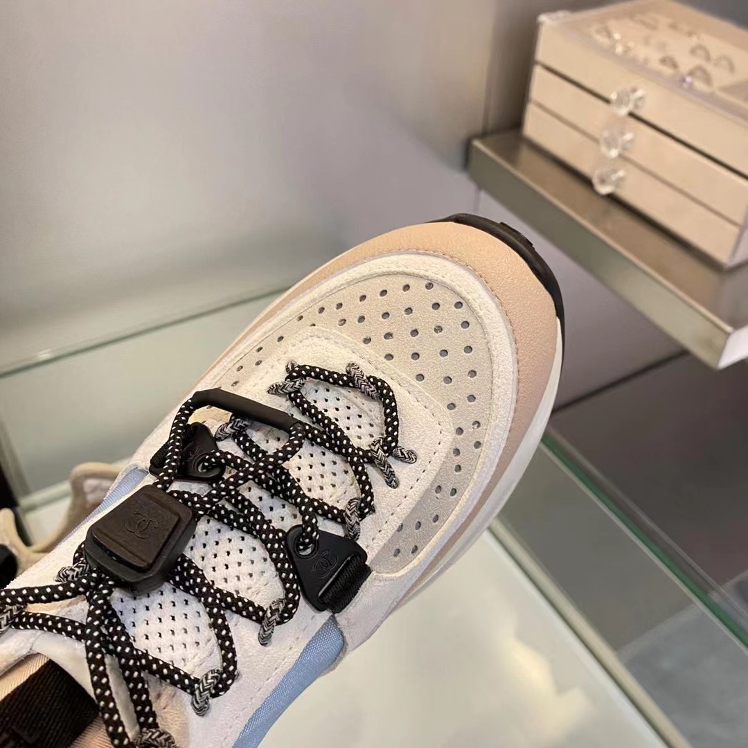 Chanel Women's Sneakers Beige And Blue For Women - Soul Replicas