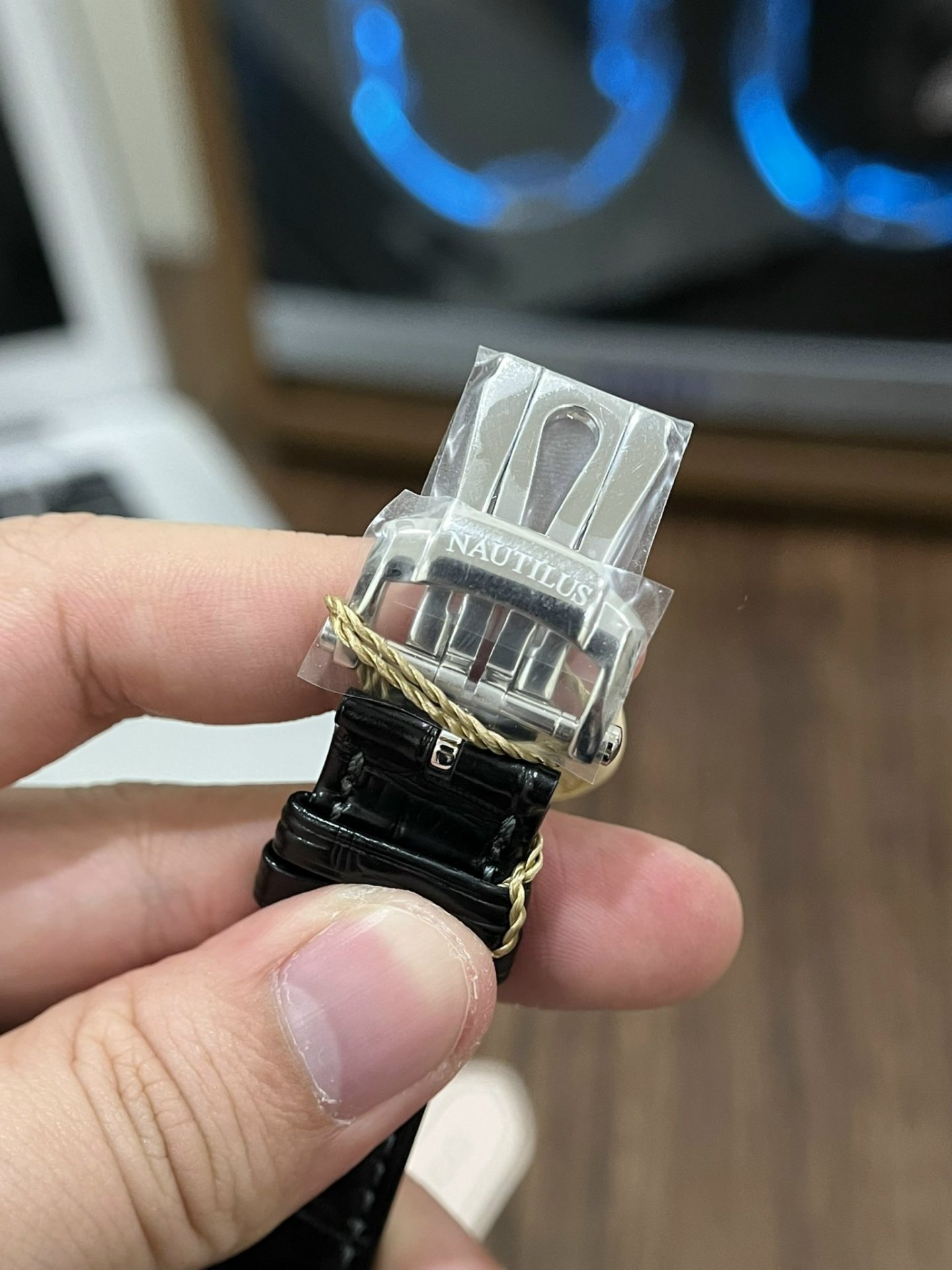 Patek Philippe Replica Watch Nautilus 5712 Blue Dial Leather Strap PPF Factory 40mm - Soul Replicas