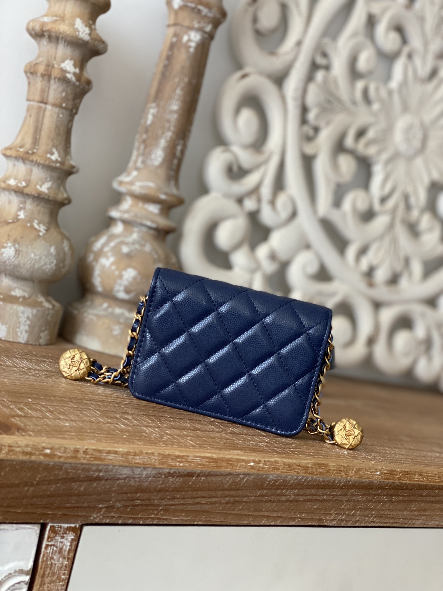 Chanel Clutch With Chain Blue For Women. Women-s Bags 4.8in/12.3cm - Soul Replicas