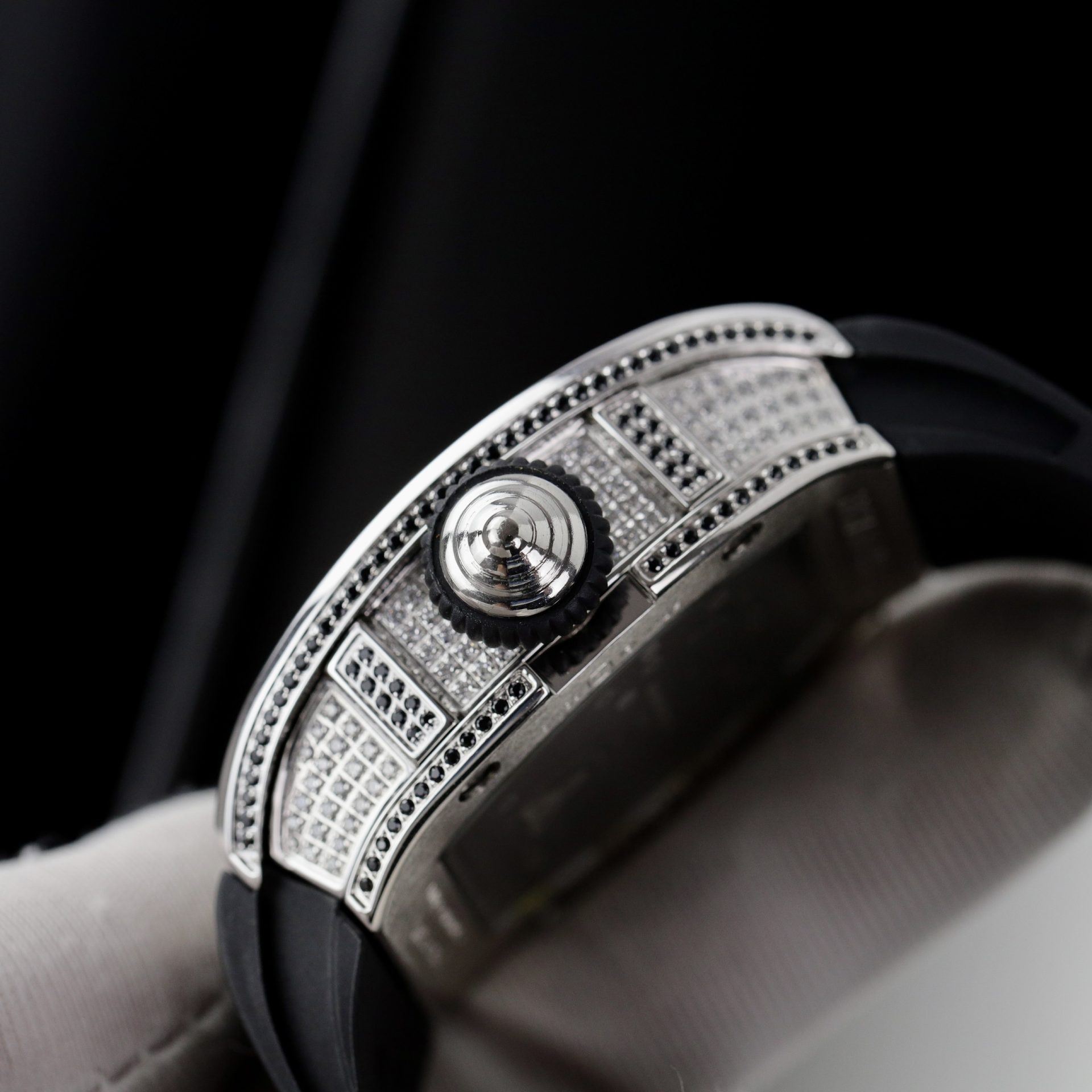 Richard Mille Replica Watch RM51-02 Rhinestone Rubber Strap 40mm - Soul Replicas
