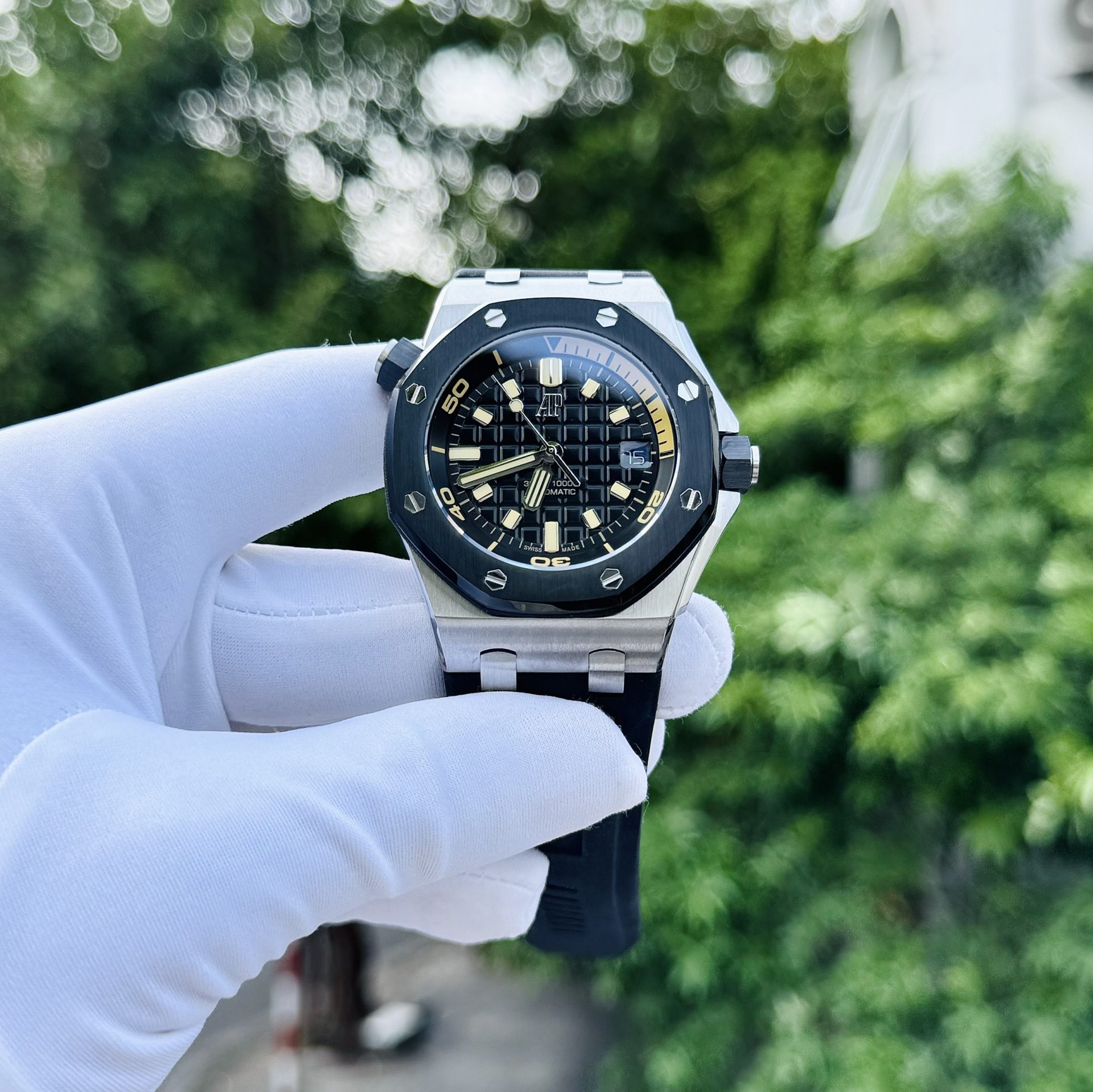 Audemars Piguet Replica Watch Royal Oak 15720ST Black Dial IP Factory 42mm - Soul Replicas