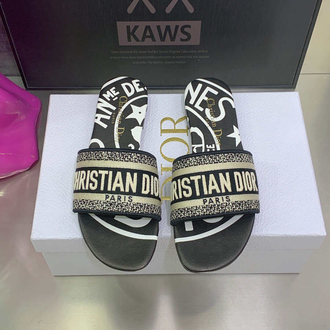 Christian Dior Women's Dway Slide Black For Women CD - Soul Replicas