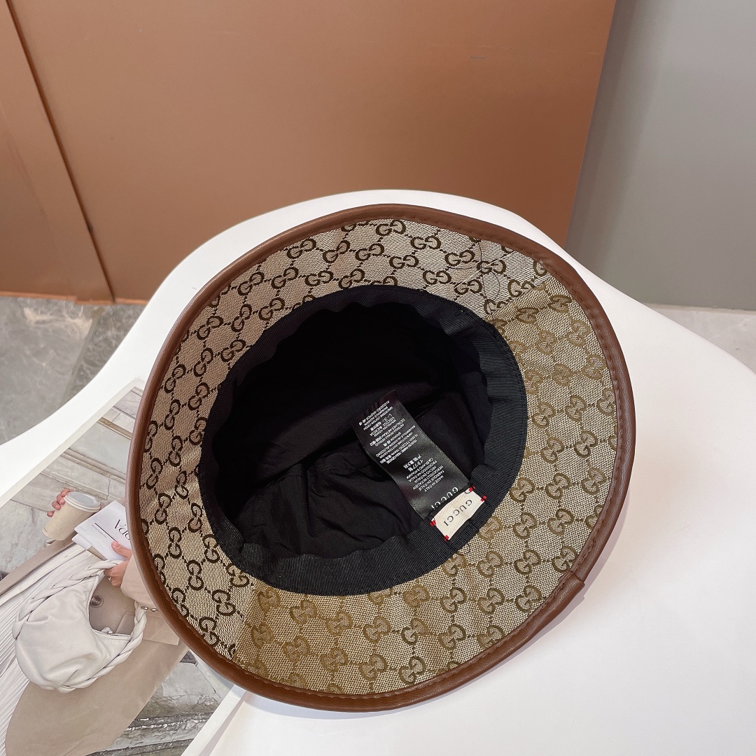 Gucci Canvas Bucket Hat With Horsebit Beige Gucci Hat - Soul Replicas