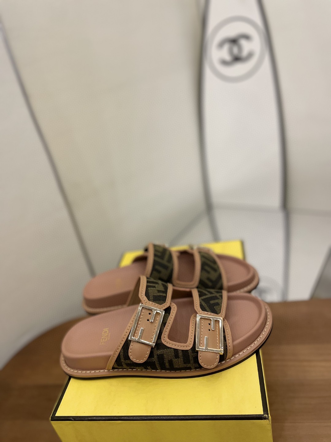 Fendi Feel Slides Dark Pink For Women - Soul Replicas