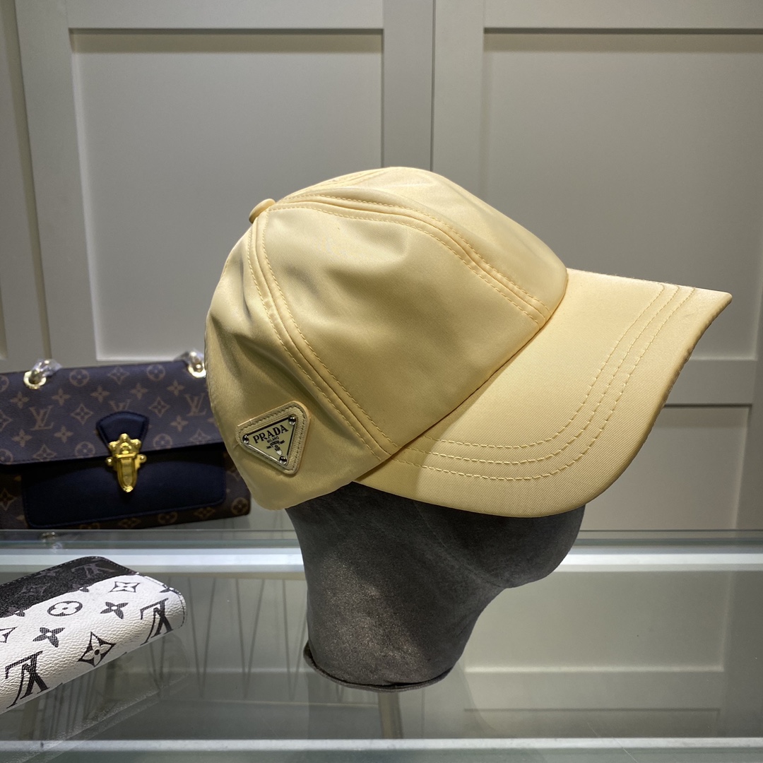 Prada Drill Baseball Cap Beige Prada Cap - Soul Replicas