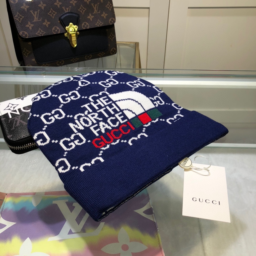 Gucci Beanie Cashmere In Blue - Soul Replicas