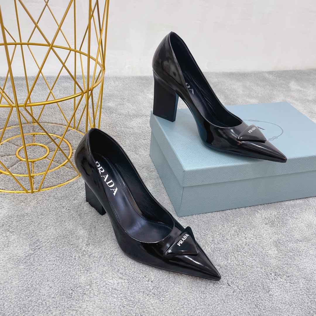 Prada Brushed Pumps Black For Women Prada - Soul Replicas