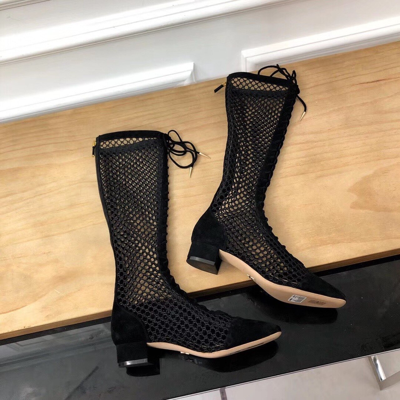 Christian Dior Naughtily-D Knee-High Boots Black For Women CD - Soul Replicas