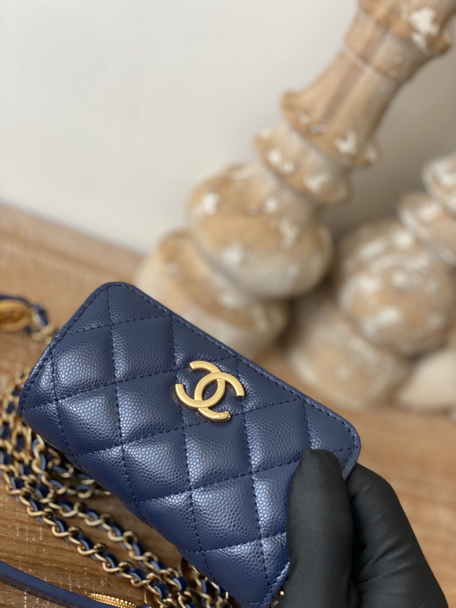 Chanel Clutch With Chain Blue For Women. Women-s Bags 4.8in/12.3cm - Soul Replicas