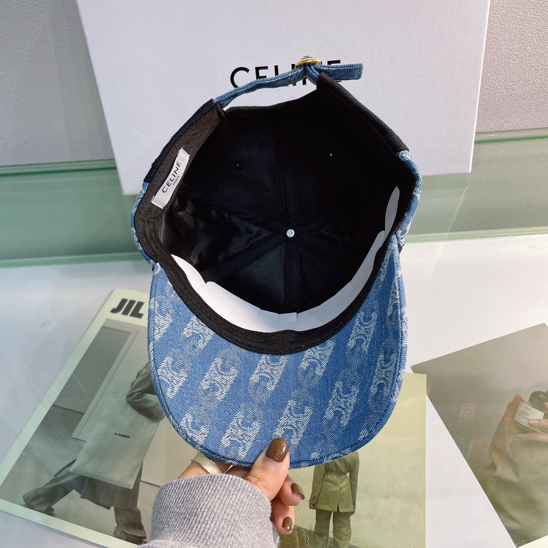 Celine Baseball Cap In Cotton Black - Soul Replicas