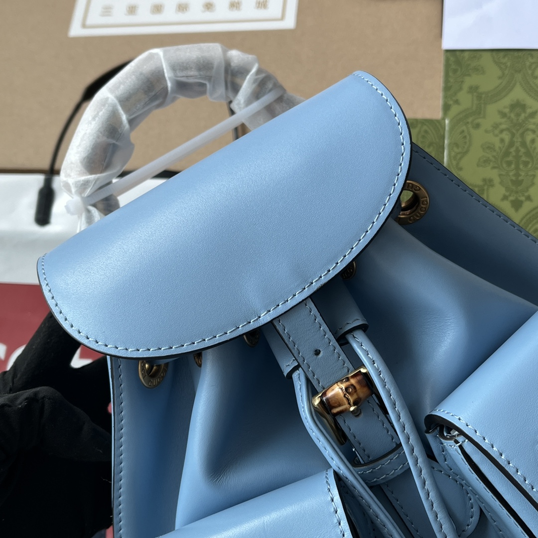 Gucci Bamboo Small Backpack Blue For Women. Women-s Bags 8.6in/22cm Gucci ‎‎702101 UZY0T 4338 - Soul Replicas