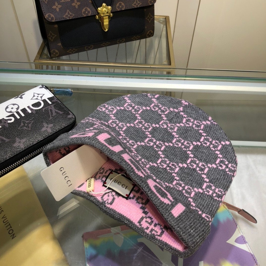 Gucci Beanie Cashmere In Grey - Soul Replicas