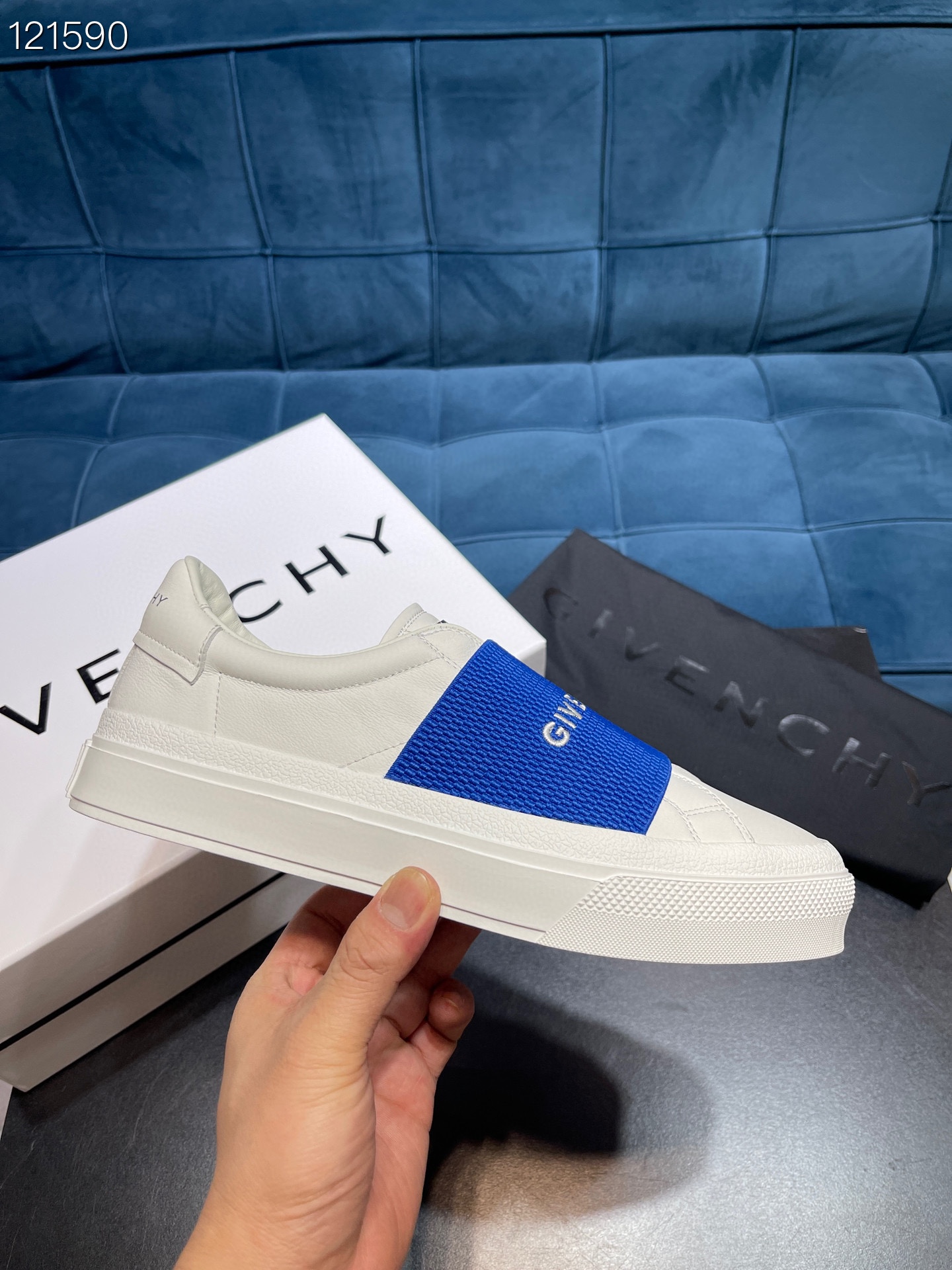 Givenchy Sneakers With Elastic Band Blue For Men GVC BH005XH14X-145 - Soul Replicas