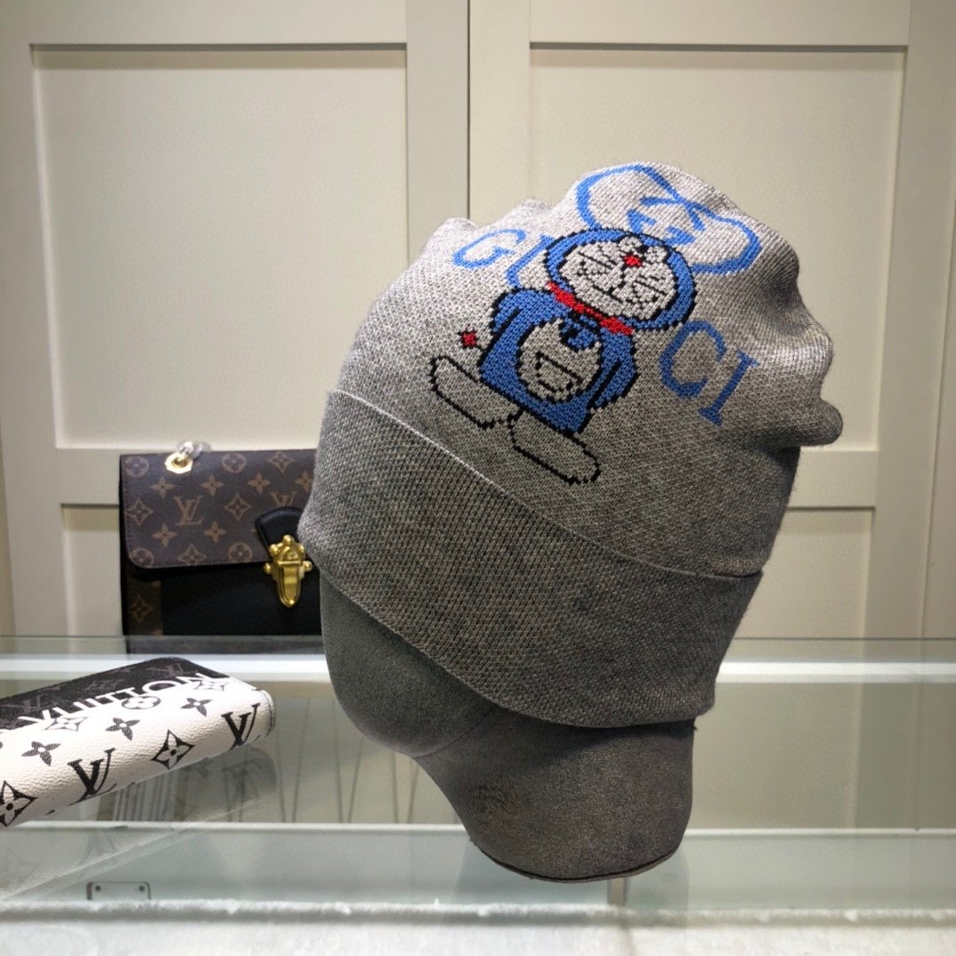 Gucci Beanie Cashmere In Grey - Soul Replicas