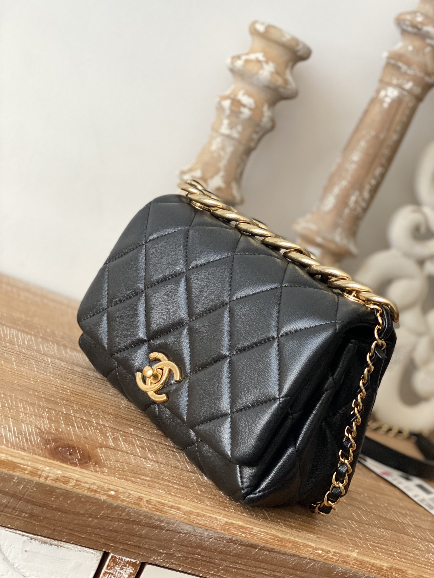 Chanel Classic Diamond Flap Bag Black For Women. Women-s Bags 9.1in/23cm - Soul Replicas