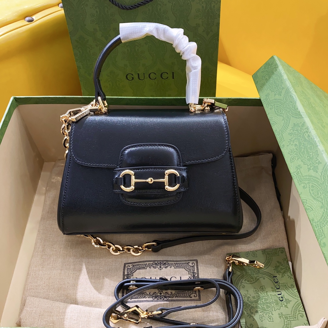 Gucci Horsebit 1955 Mini Bag Black For Women. Women-s Bags 8.7in/22cm Gucci 703848 AAA7G 1000 - Soul Replicas