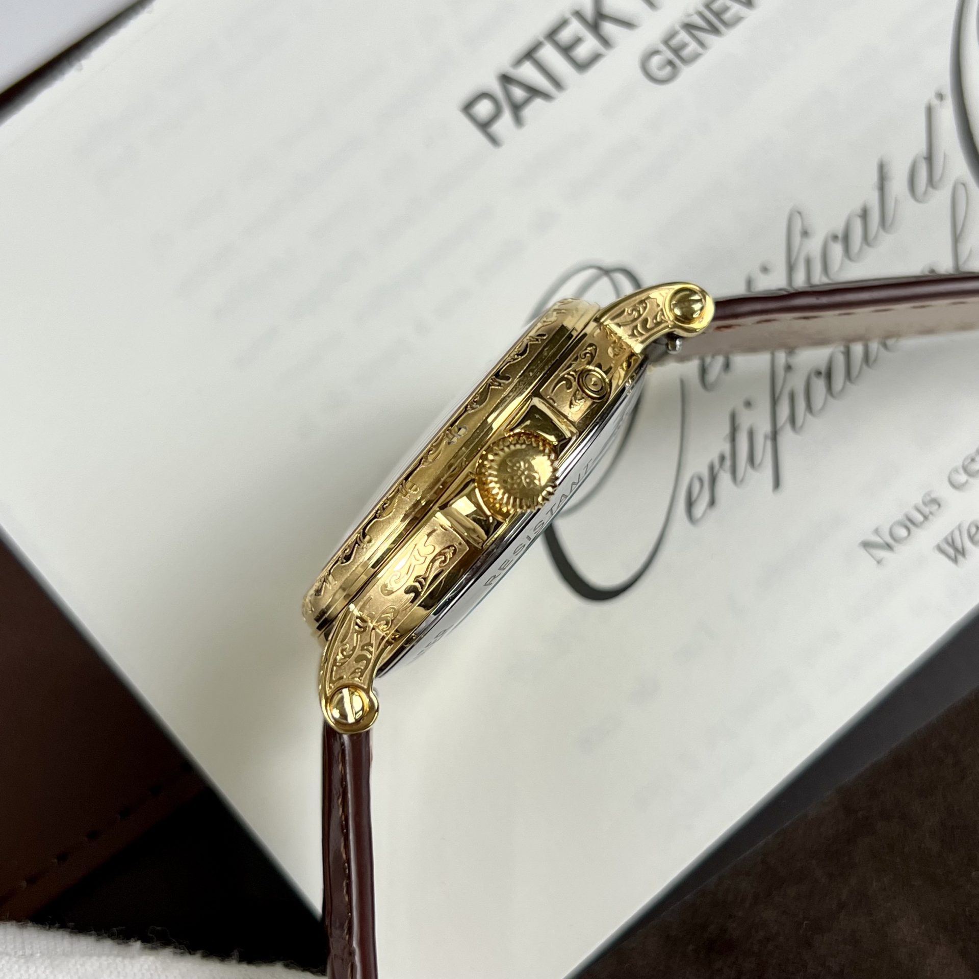 Patek Philippe Replica Watch Grand Complications 5160R Leather Strap 38mm - Soul Replicas