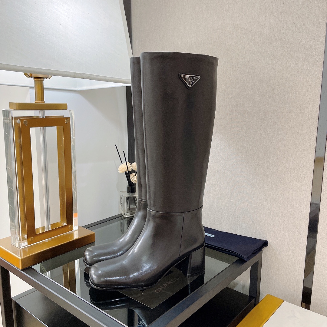 Prada Boots Black For Women 2.6in/65mm Prada  1W931M_070_F0002_F_065 - Soul Replicas