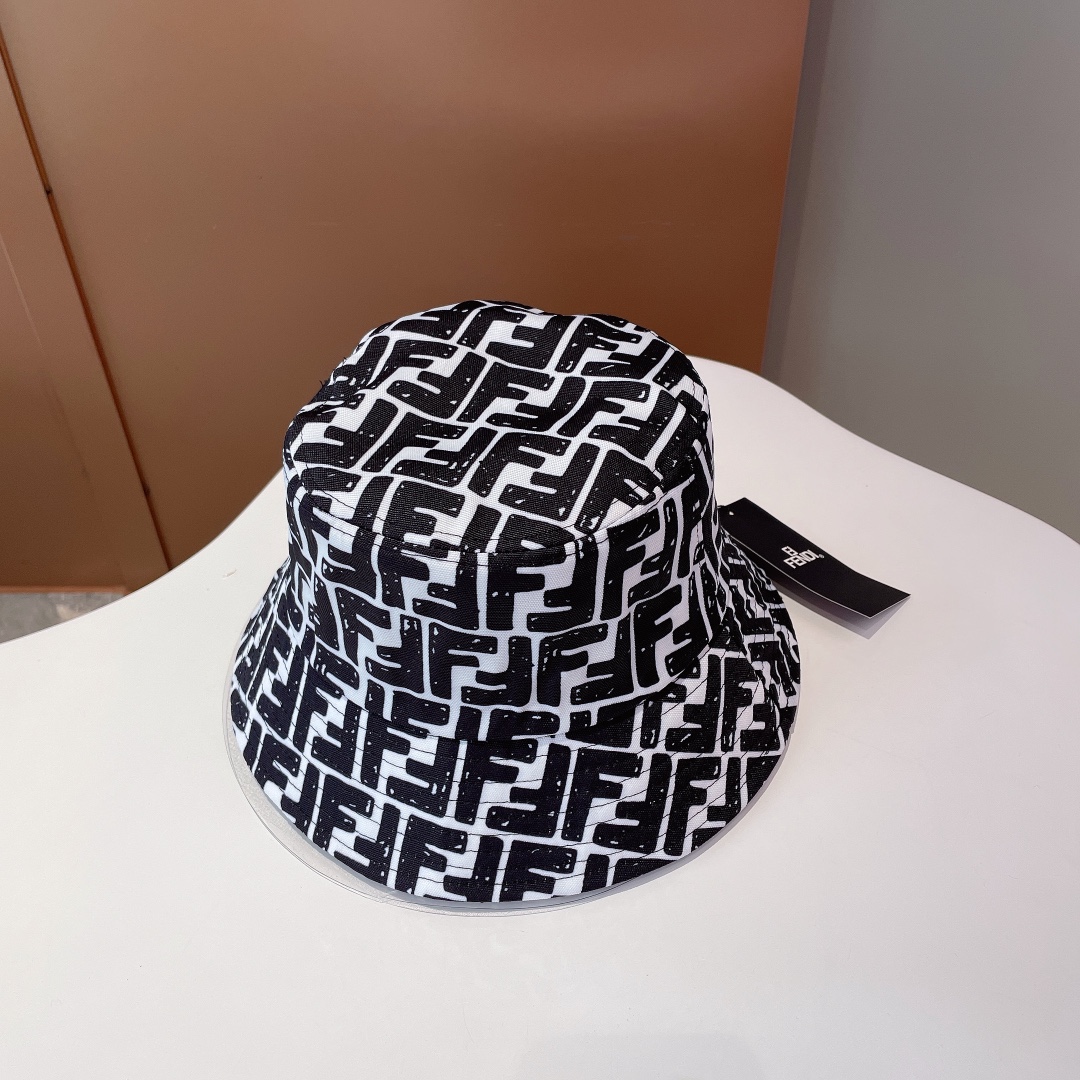 Fendi Denim Bucket Hat Black Fendi Hat - Soul Replicas