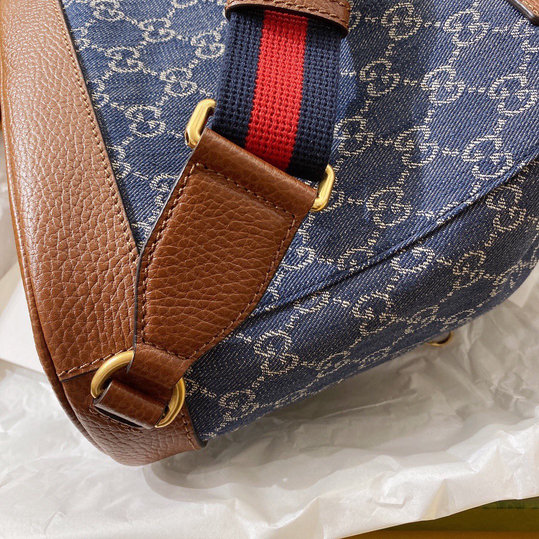 Gucci Backpack With Interlocking G Blue For Women. Women-s Bags 11.8in/30cm Gucci - Soul Replicas