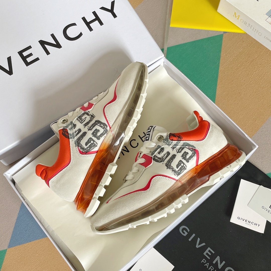 Givenchy Air Cushion Sneakers Red For Men GVC - Soul Replicas
