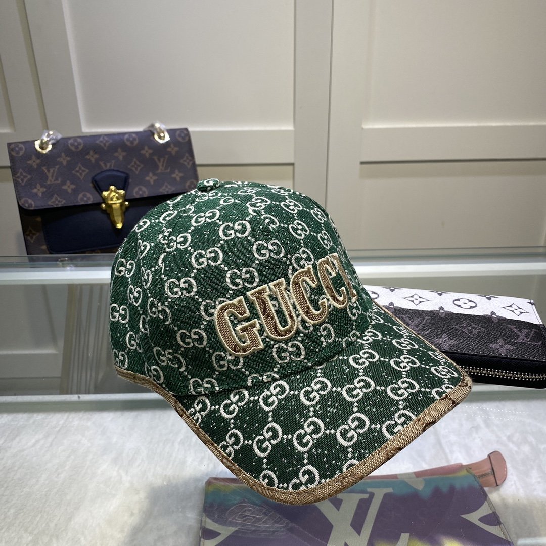Gucci Canvas Baseball Cap Green - Soul Replicas