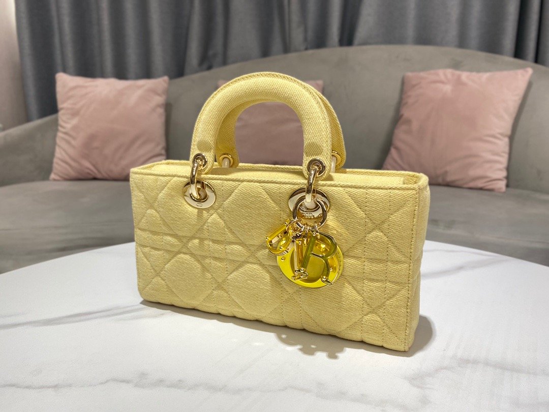 Christian Dior Lady D-Joy Bag Yellow For Women. Women's Handbags 26cm/10in CD - Soul Replicas