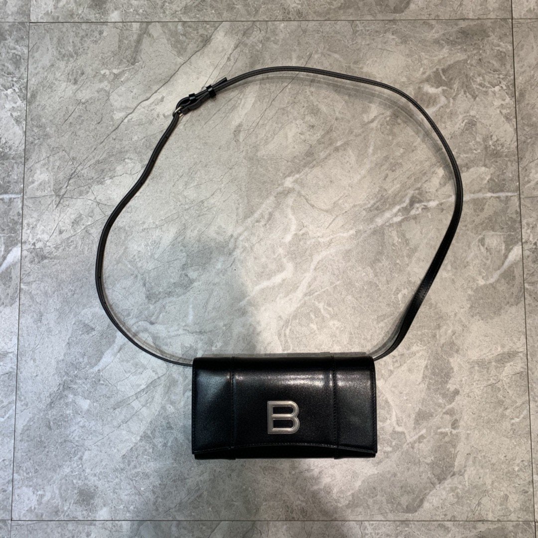 Balenciaga Hourglass Wallet Bag In Black. For Women. Women-s Bags 8in/20cm - Soul Replicas