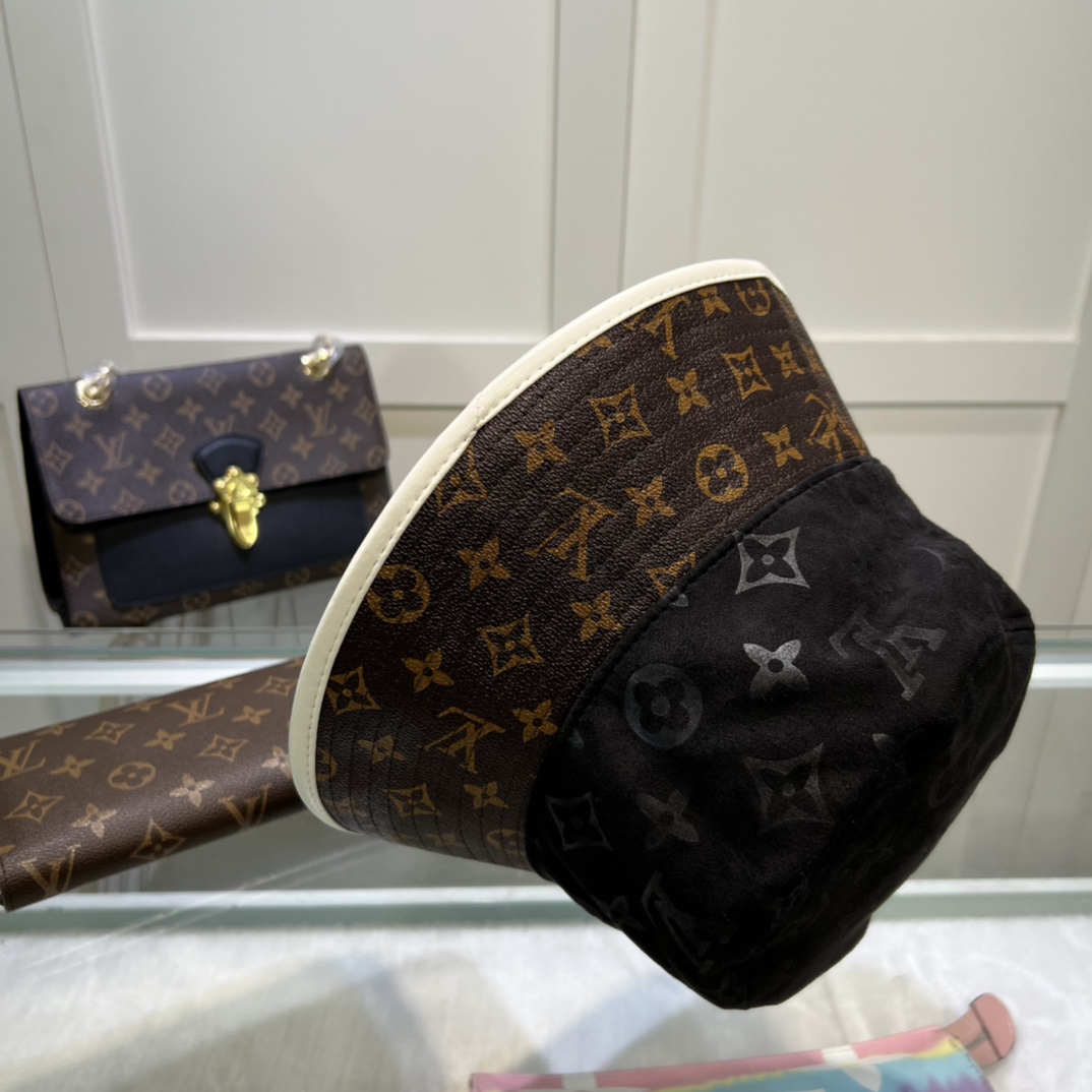 Louis Vuitton Illusion Denim Monogram Bucket Hat Black LV Hat - Soul Replicas