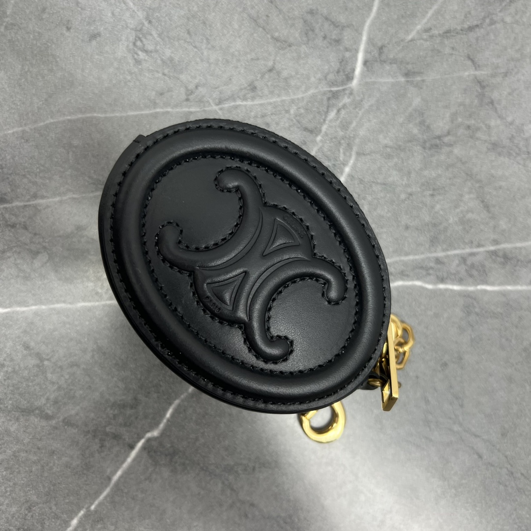 Celine Pulse Cuir Triopee With Hooks - Soft Black For Women 3in/8cm 10I863DPQ.38NO - Soul Replicas