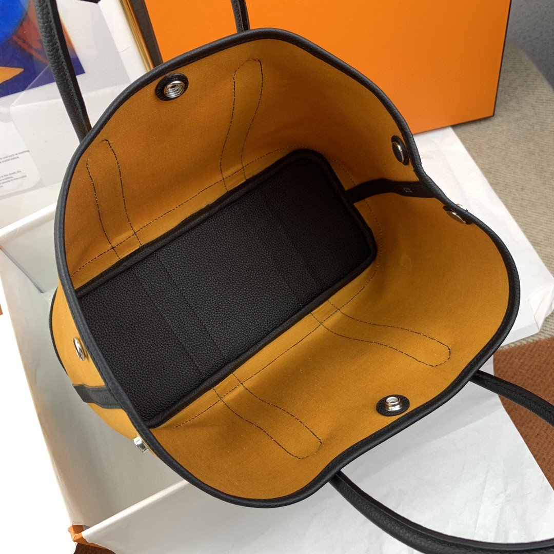 Hermes Garden Party 36 Canvas Tote Bag Yellow/Black For Women. Women's Handbags. Shoulder Bags 14.2in/36cm - Soul Replicas