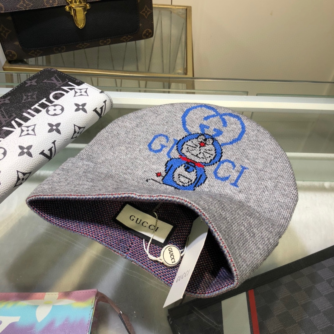 Gucci Beanie Cashmere In Grey - Soul Replicas