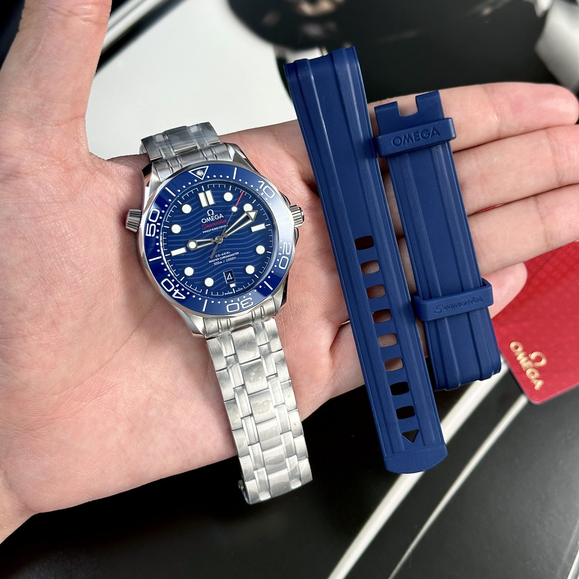 Omega Replica Watches Seamaster Blue Dial VS Factory 42mm - Soul Replicas