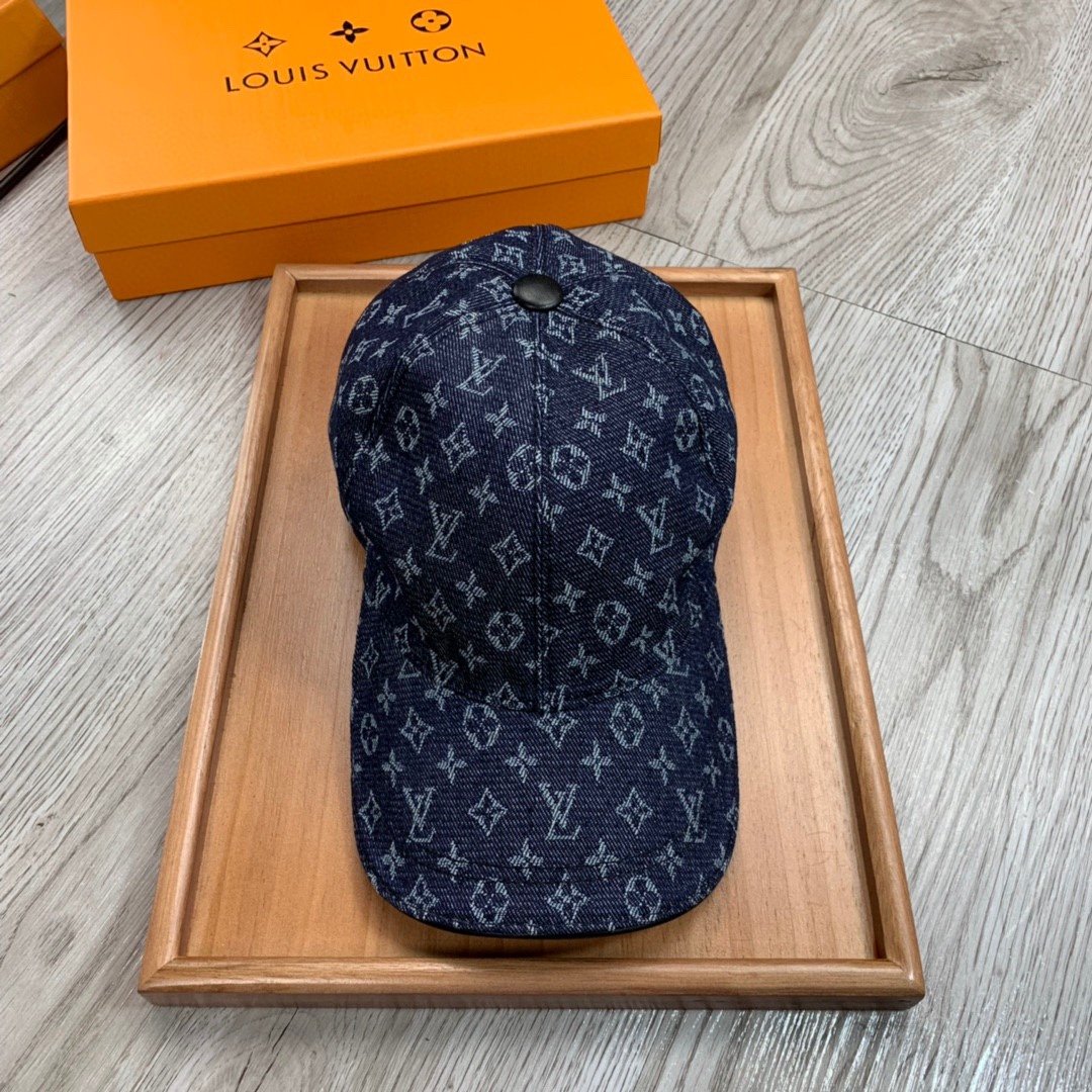 Louis Vuitton Monogram Baseball Cap Navy LV Cap - Soul Replicas