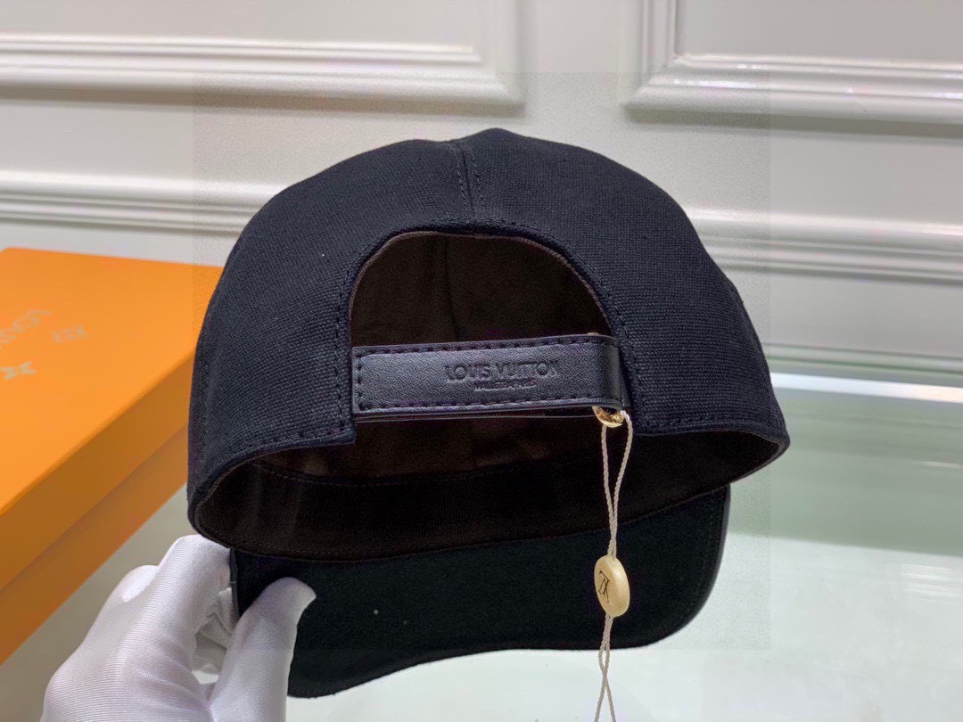 Louis Vuitton Supreme Cap Black LV Cap - Soul Replicas