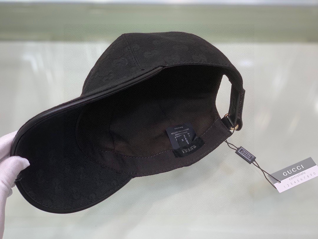 Gucci Canvas Baseball Hat Black Gucci Hat - Soul Replicas