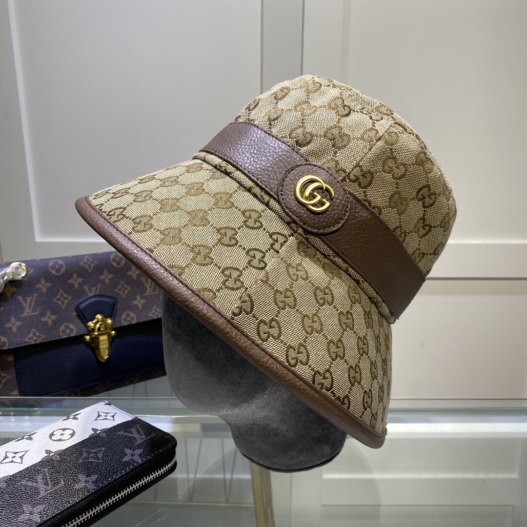 Gucci Canvas Bucket Hat Brown - Soul Replicas